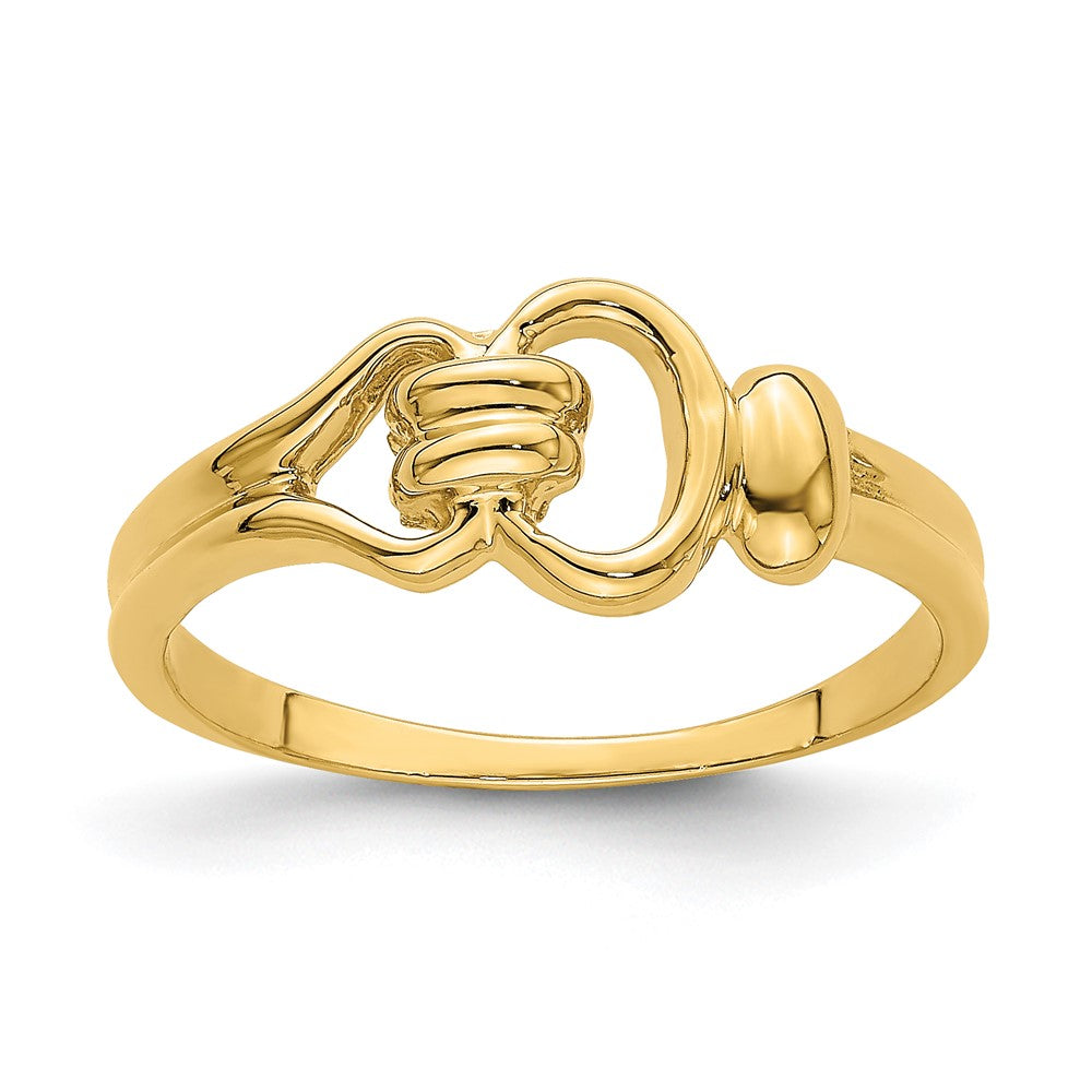 14K Gelbgold Ring mit freiformigem Knoten