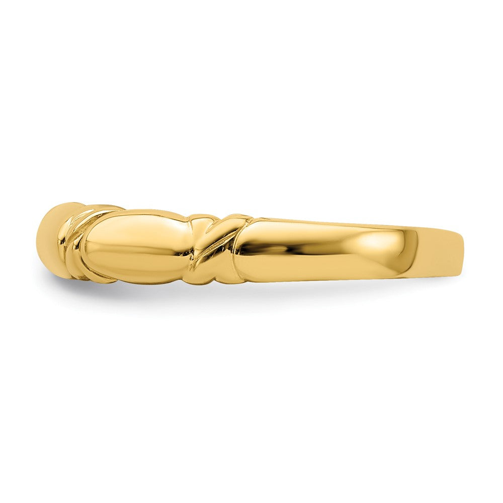 14K Gelbgold Ring mit Twist-Design