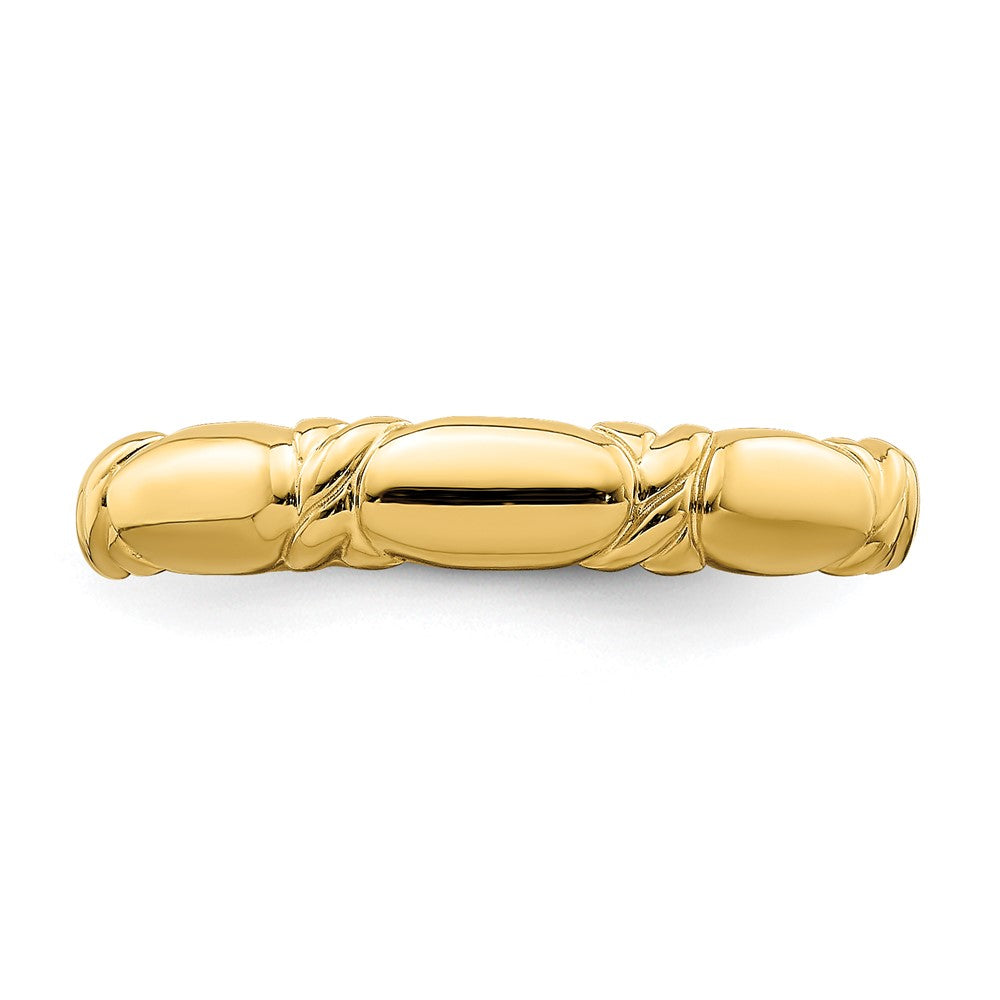 14K Gelbgold Ring mit Twist-Design