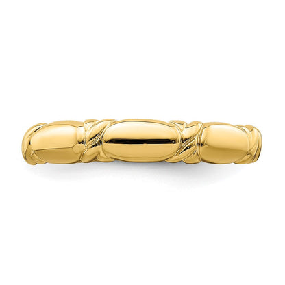14K Gelbgold Ring mit Twist-Design