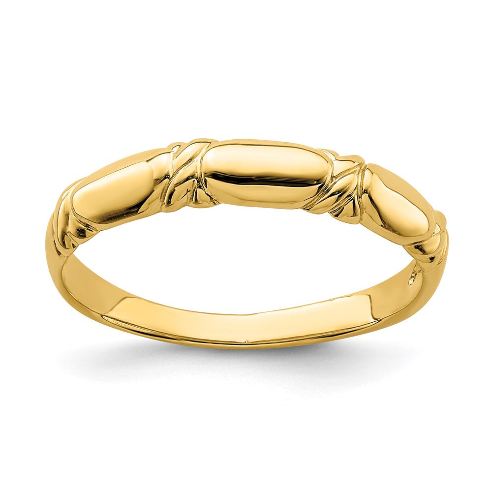 14K Gelbgold Ring mit Twist-Design