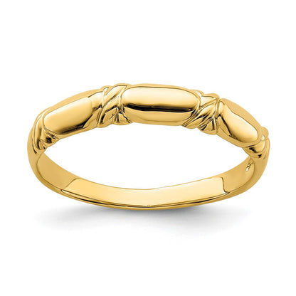 14K Gelbgold Ring mit Twist-Design