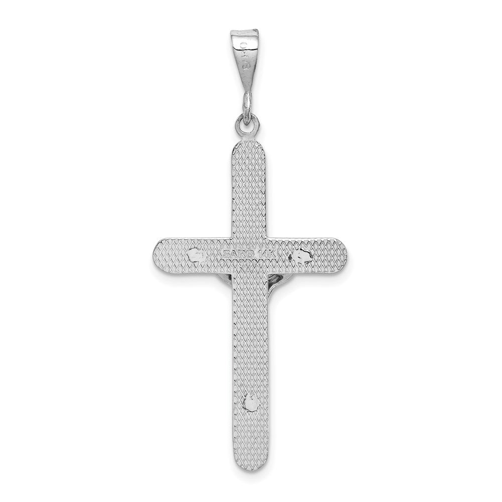 14K Weißgold Kruzifix-Anhänger