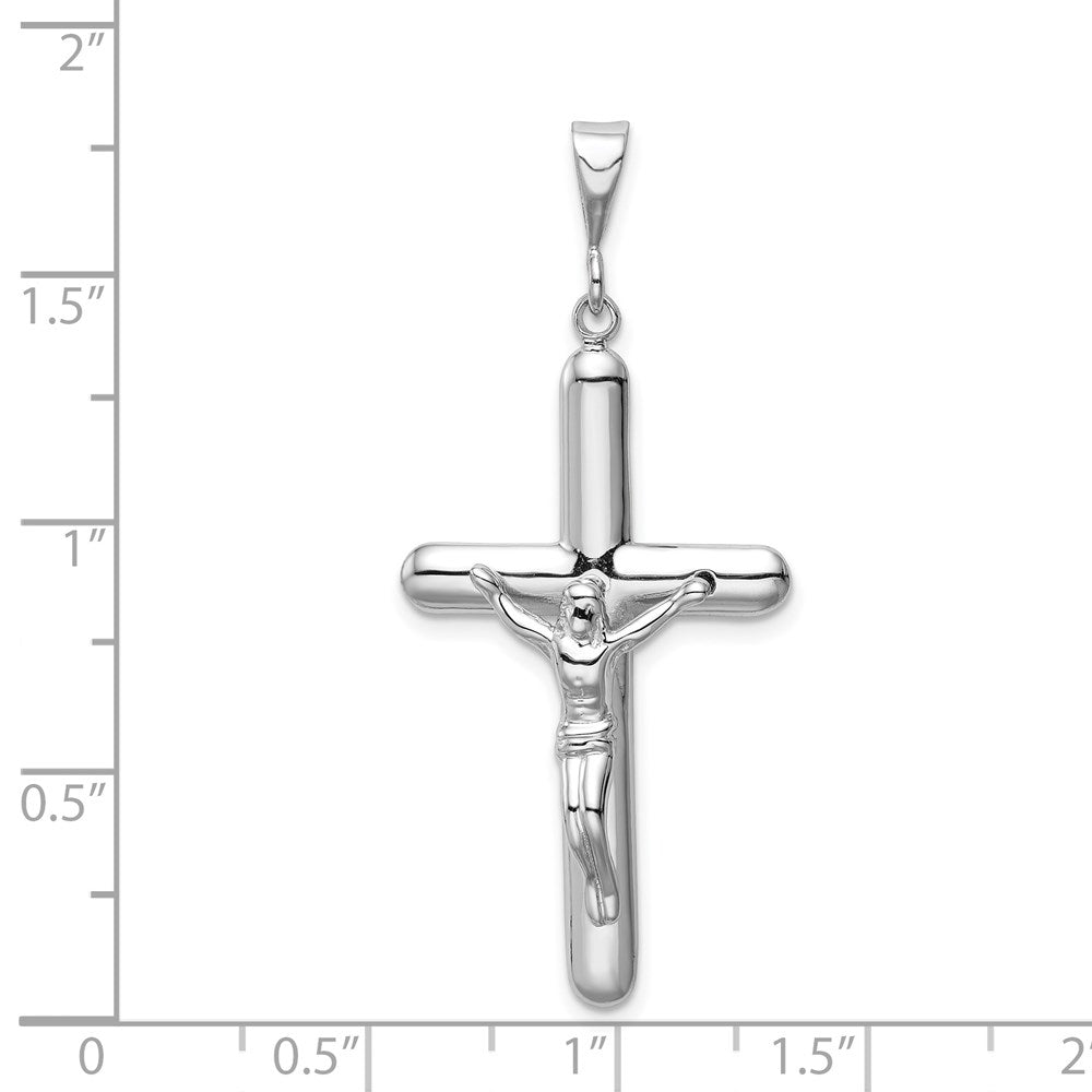 14K Weißgold Kruzifix-Anhänger