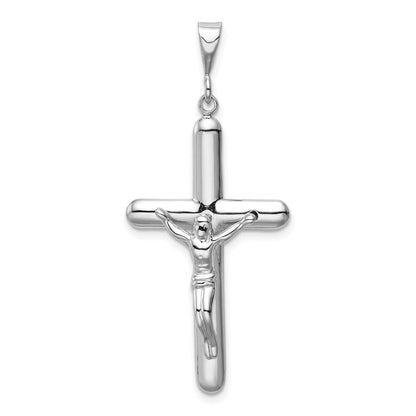 14K Weißgold Kruzifix-Anhänger