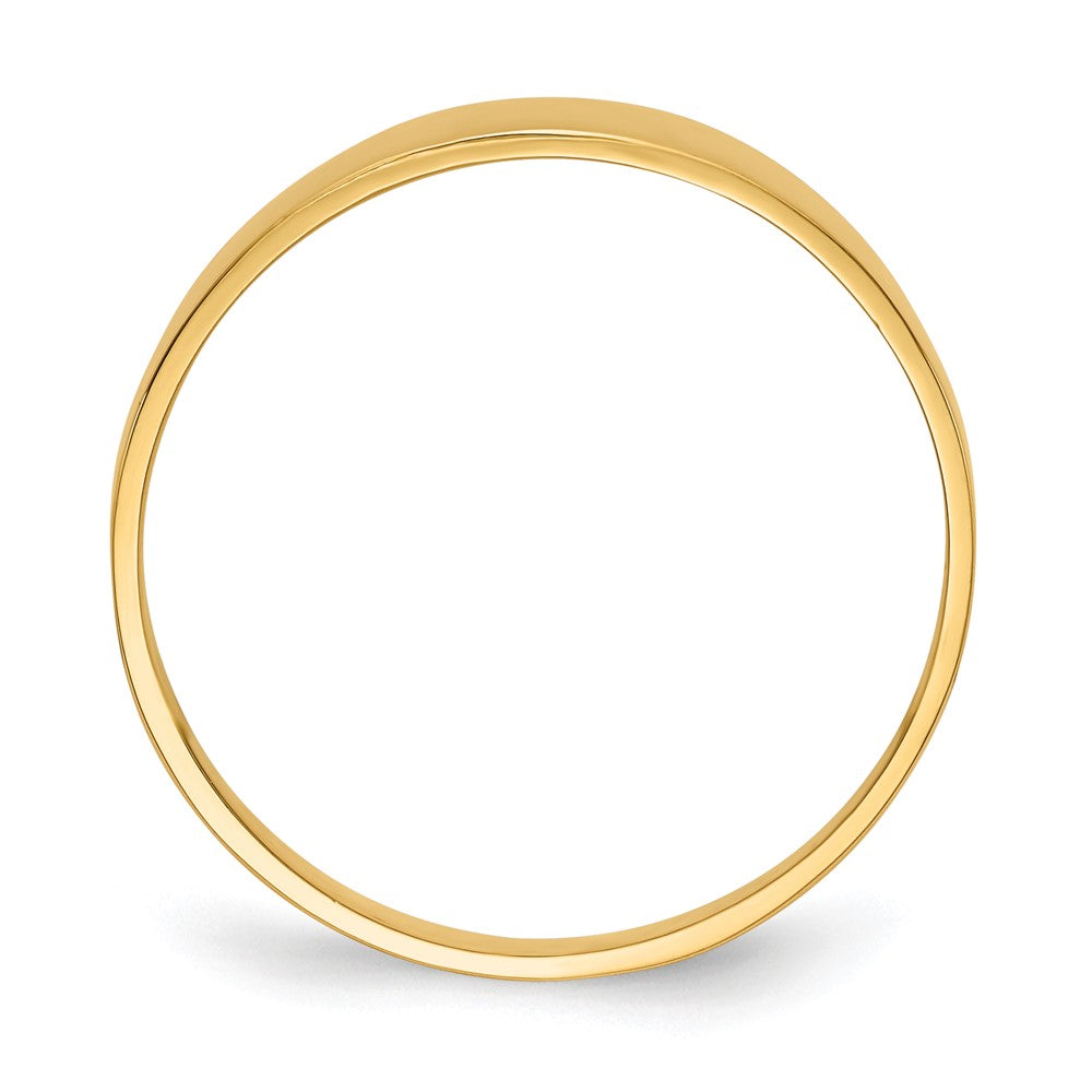14K Gelbgold 3-6mm Zigarrenring mit flacher, konisch zulaufender Oberseite