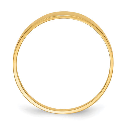 14K Gelbgold 3-6mm Zigarrenring mit flacher, konisch zulaufender Oberseite