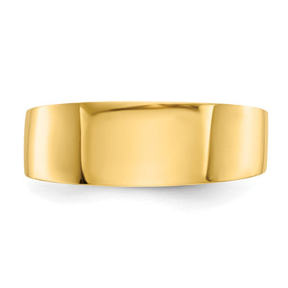 14K Gelbgold 3-6mm Zigarrenring mit flacher, konisch zulaufender Oberseite