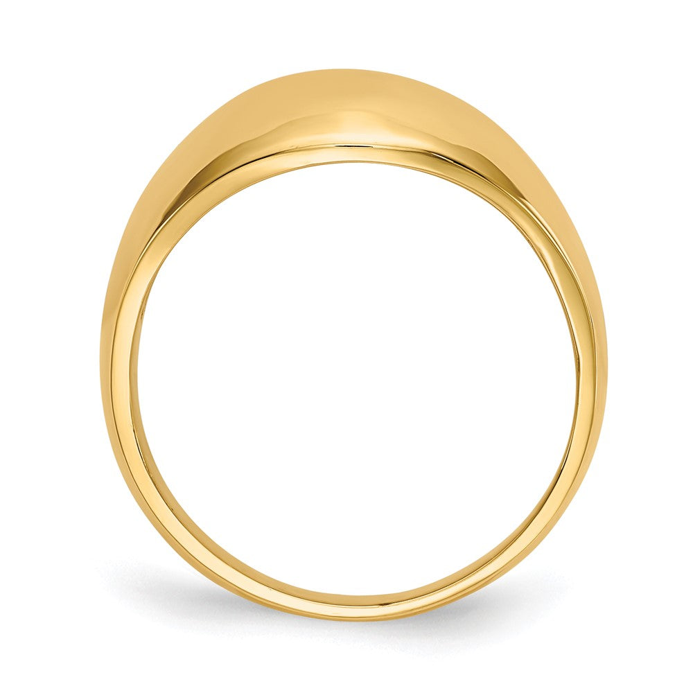 14K Gelbgold 10mm gewölbter, konisch verjüngter Zigarrenring