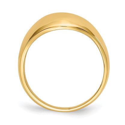 14K Gelbgold 10mm gewölbter, konisch verjüngter Zigarrenring