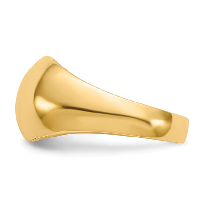14K Gelbgold 10mm gewölbter, konisch verjüngter Zigarrenring