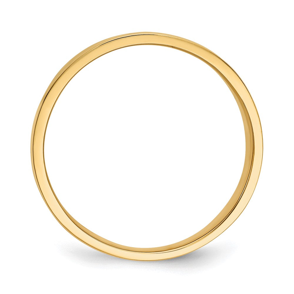 14K Gelbgold 15 mm Flach-Zigarrenring mit verjüngtem Verlauf
