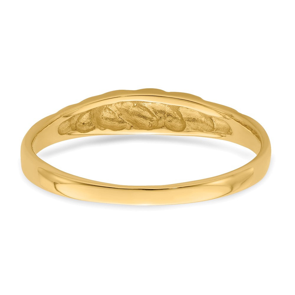 14K Gelbgold Ring mit poliertem Wellenprofil