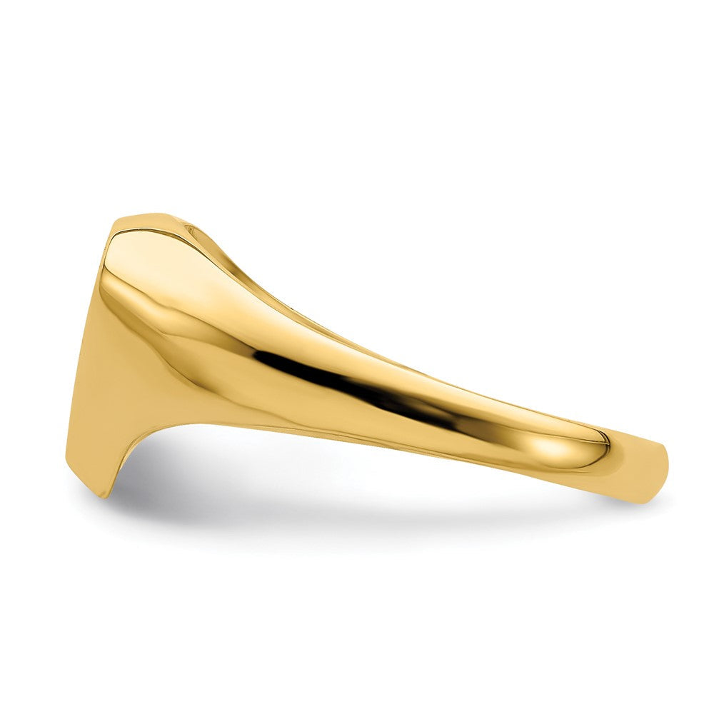 14K Gelbgold massiver Herz-Siegelring