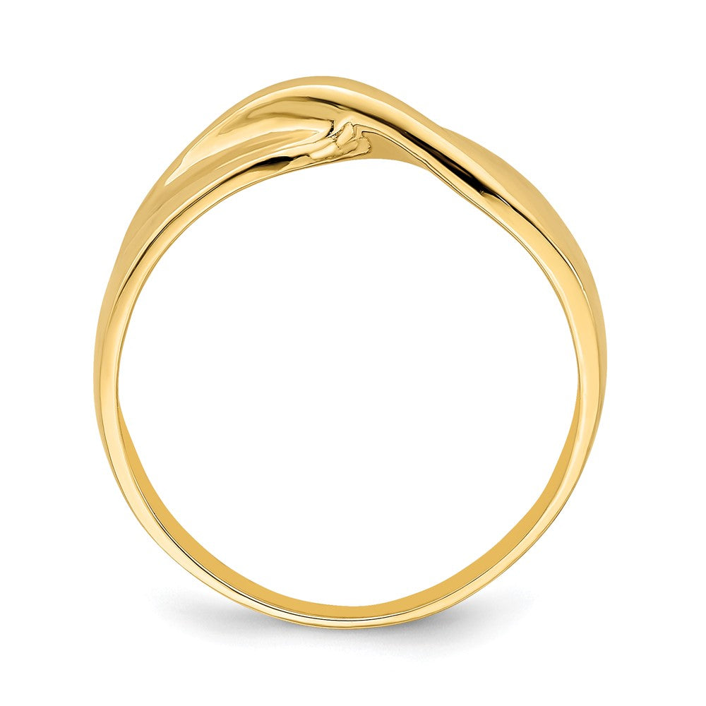 14K Gelbgold Ring mit polierter Einzel-Twist-Optik