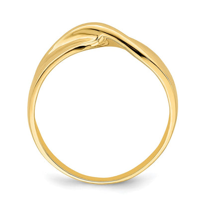 14K Gelbgold Ring mit polierter Einzel-Twist-Optik