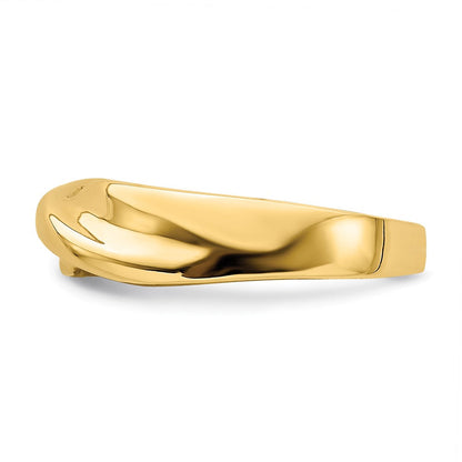 14K Gelbgold Ring mit polierter Einzel-Twist-Optik