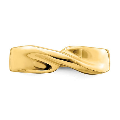 14K Gelbgold Ring mit polierter Einzel-Twist-Optik