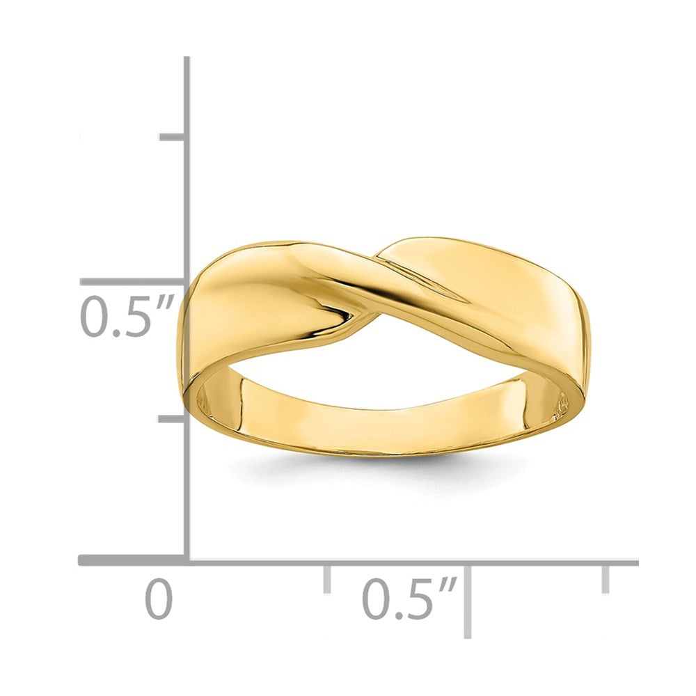 14K Gelbgold Ring mit polierter Einzel-Twist-Optik