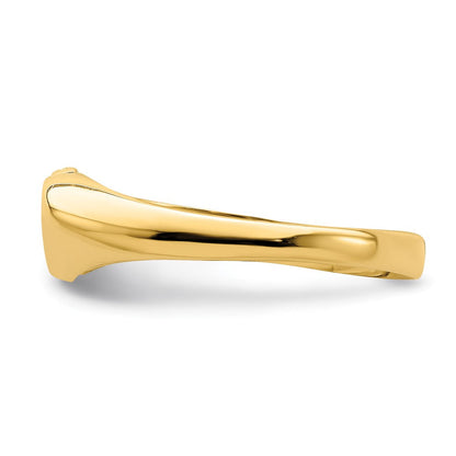 14K Gelbgold Ring mit doppeltem Herz-Ausschnitt
