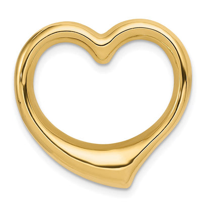 14K Gelbgold Poliert Herz Kette Anhänger