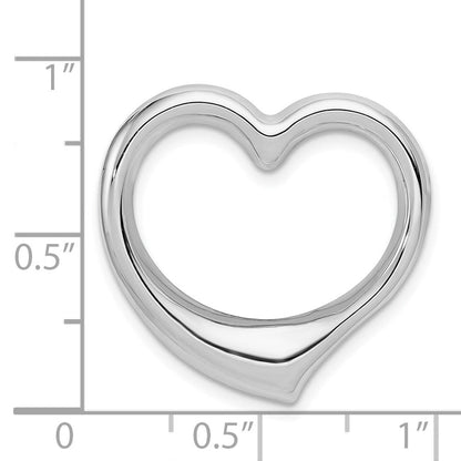 14K Weißgold Herz Hohl Anhänger