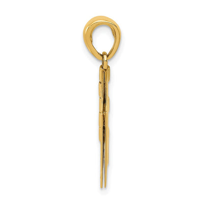 14K Bicolor Gold 3D-emaillierter beweglicher SWEETHEART-Buch-Charm