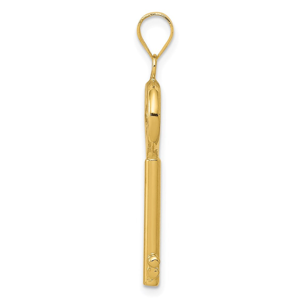 14K Gelbgold Poliert 3-d Key Charm