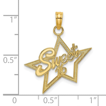 14K Gelbgold Süß 16 Charm