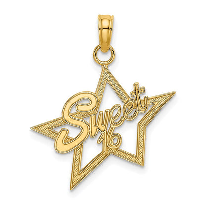 14K Gelbgold Süß 16 Charm