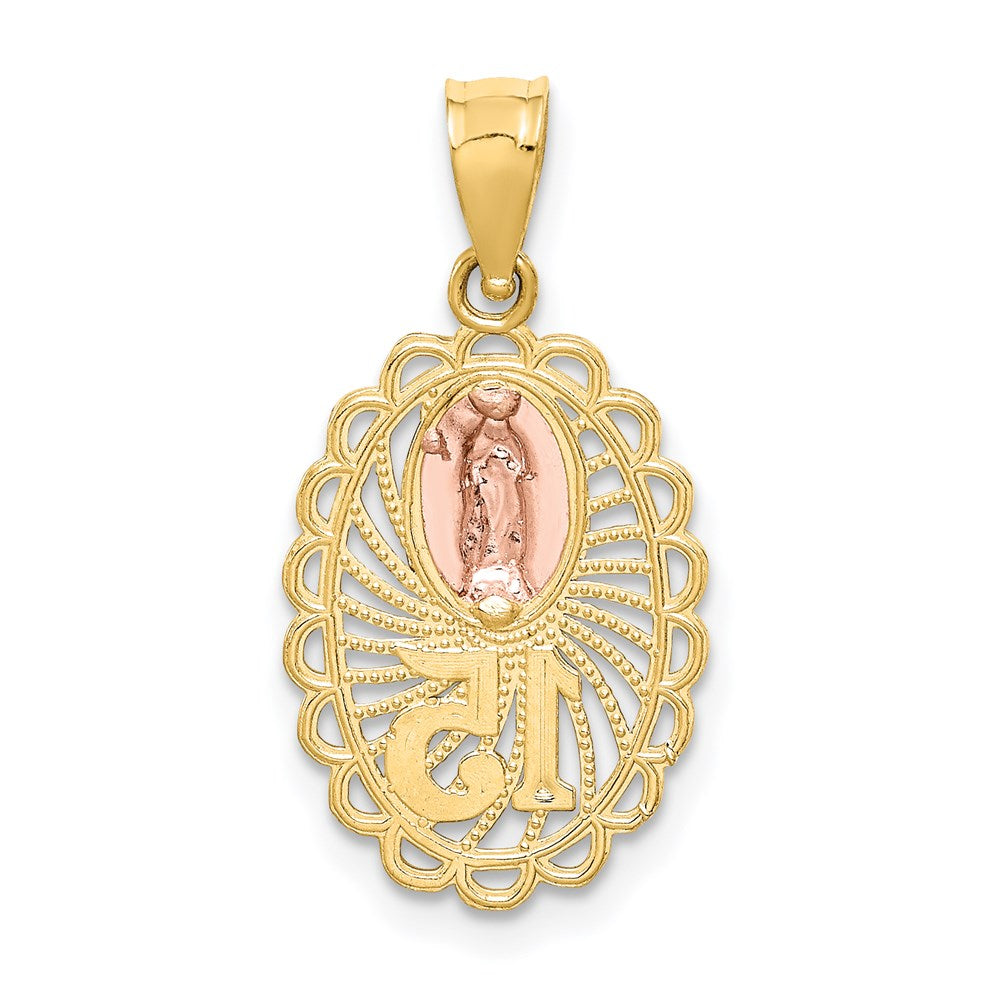 14K Bicolor 15 Guadalupe Anhänger