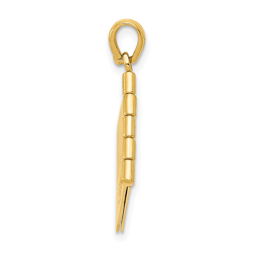 14K Bicolor-Gold beweglicher 3D-Anhänger „DEAREST MOM Buch“
