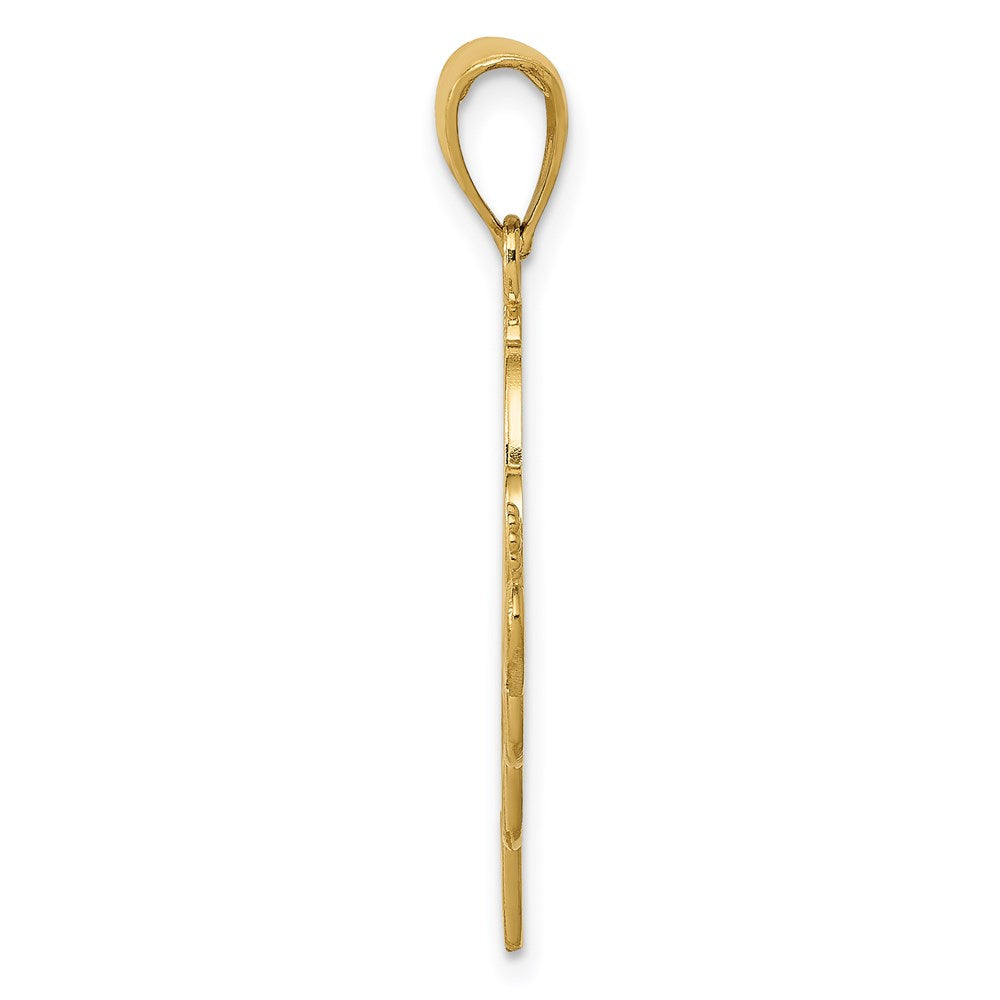14K Gelbgold GRANDMA Geburtsstein-Charmhalter-Anhänger