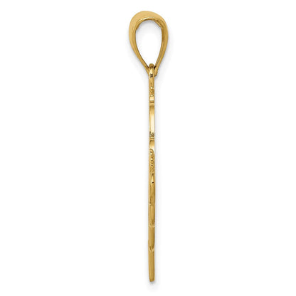 14K Gelbgold GRANDMA Geburtsstein-Charmhalter-Anhänger