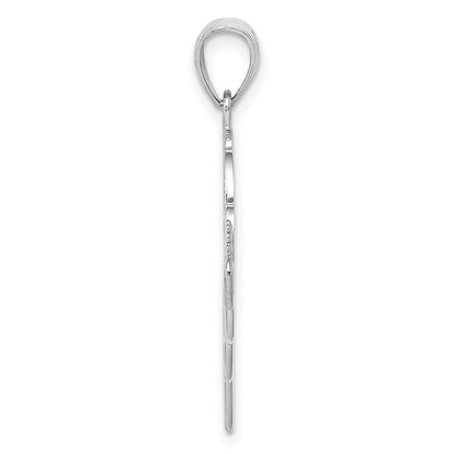 14K Weißgold Charm-Halter-Anhänger „OMA“ mit Geburtsstein