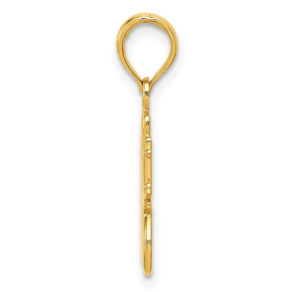 14K Gelbgold Charm „Nr. 1 Urgroßmutter“