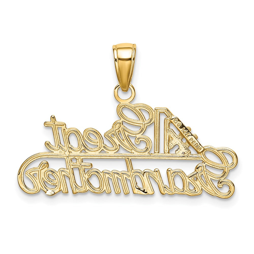 14K Gelbgold Charm „Nr. 1 Urgroßmutter“