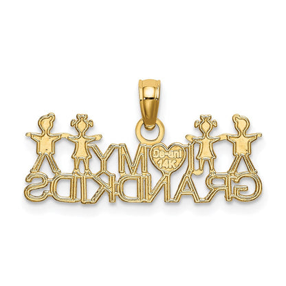14K Gelbgold I Liebe My Grandkids Charm