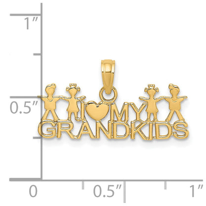 14K Gelbgold I Liebe My Grandkids Charm