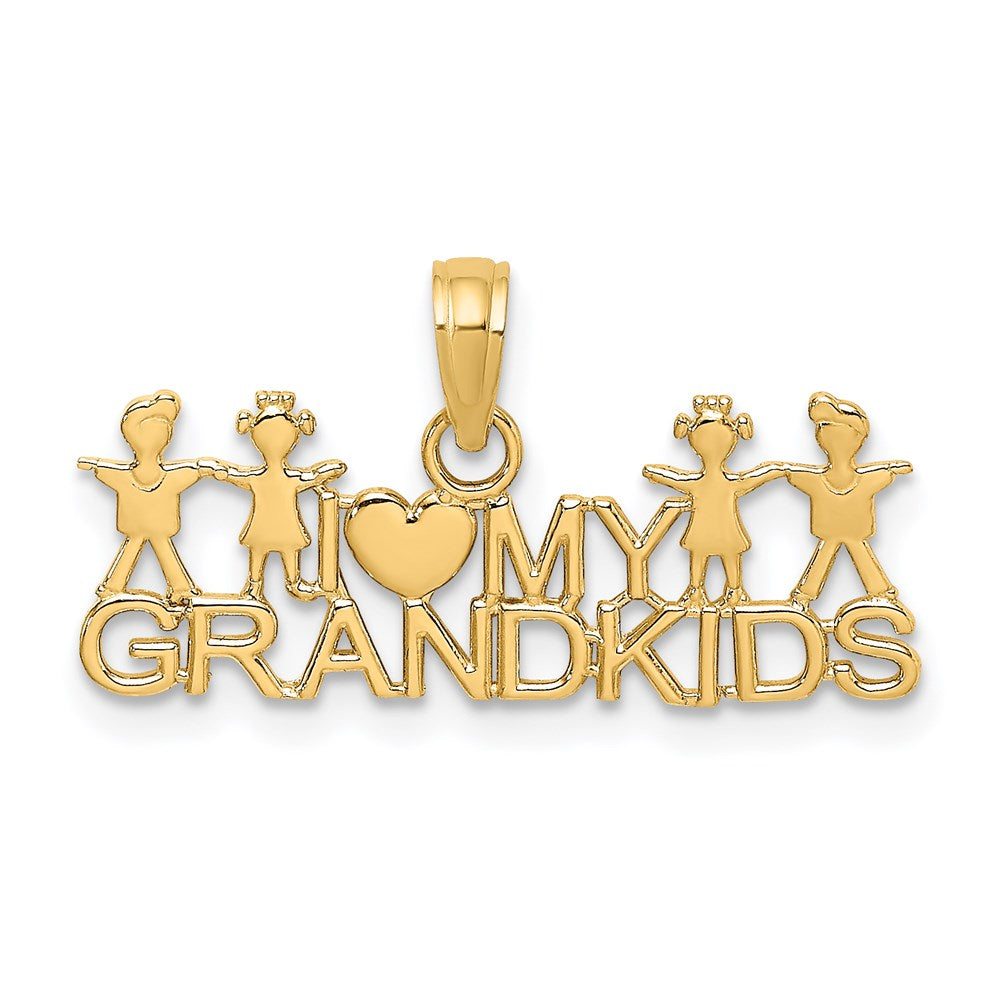14K Gelbgold I Liebe My Grandkids Charm