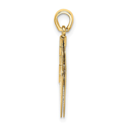 14K Bicolor-Gold Charm mit Emaille "Special Daughter", Gelbgold & Roségold