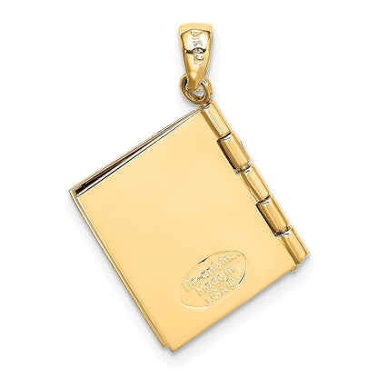 14K Bicolor-Gold Charm mit Emaille "Special Daughter", Gelbgold & Roségold