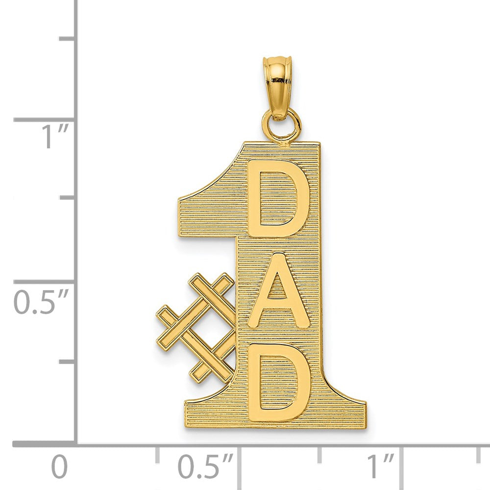 14K Gelbgold "#1 DAD"-Charm