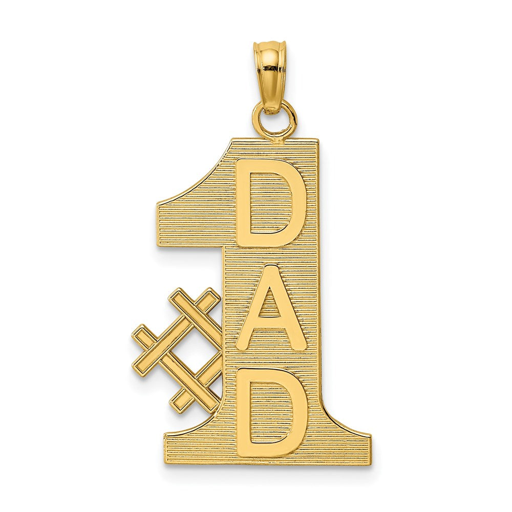 14K Gelbgold "#1 DAD"-Charm