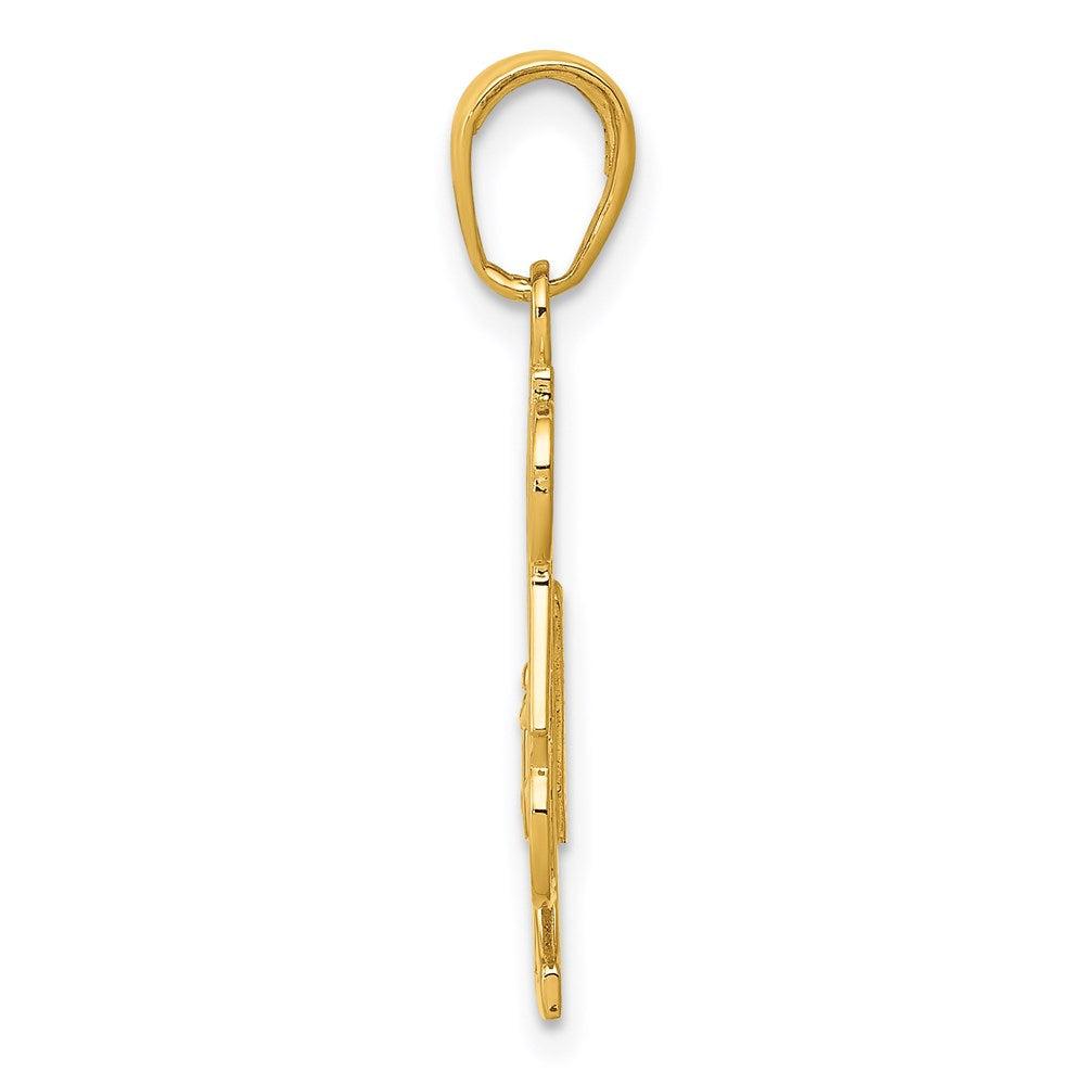 14K Gelbgold #1 Dad Charm