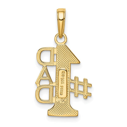 14K Gelbgold #1 Dad Charm