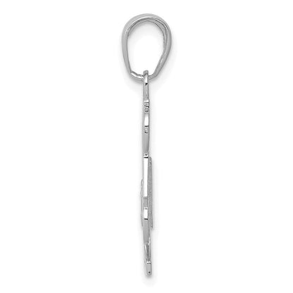 14K Weißgold #1 Dad Charm