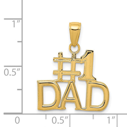 14K Gelbgold #1 Dad Charm