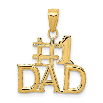 14K Gelbgold #1 Dad Charm