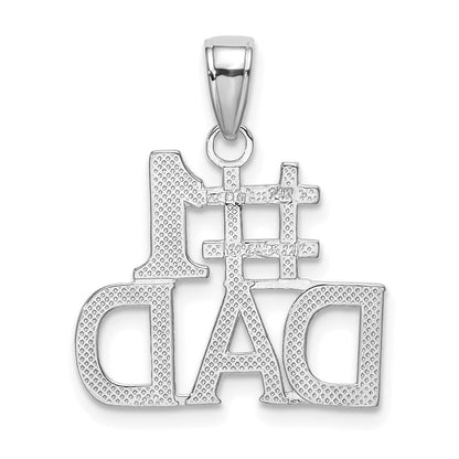 14K Weißgold #1 Dad Charm